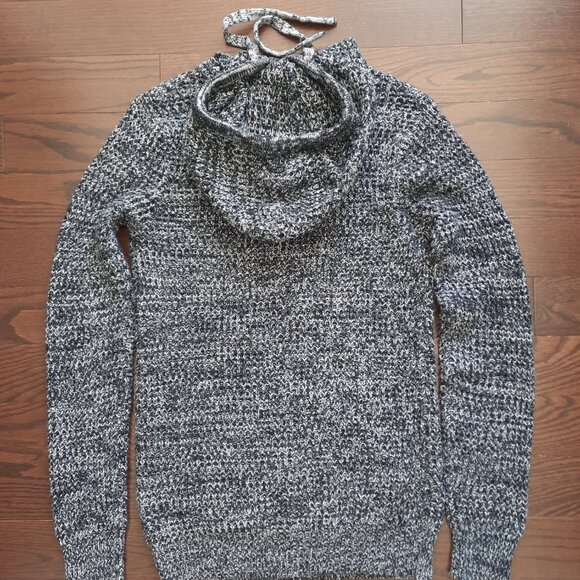 Urban Heritage long black, white and grey sweater with pockets - Picture 3 of 4